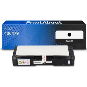 PrintAbout - Alternatief voor Ricoh 406479 - Toner - Zwart - Huismerk