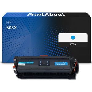 PrintAbout huismerk Toner 508X (CF361X) Cyaan Hoge capaciteit Geschikt voor HP