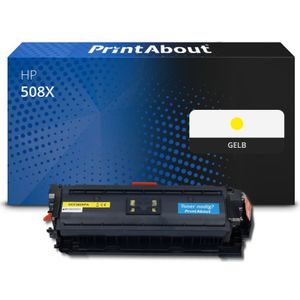 PrintAbout - Toner 508X - Geel - Hoge Capaciteit - Geschikt voor HP
