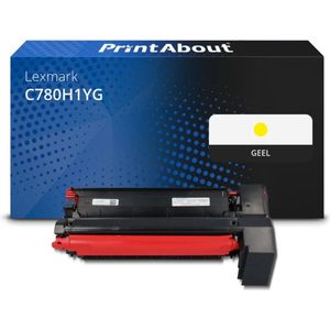PrintAbout huismerk Toner C780H1YG Geel Hoge capaciteit Geschikt voor Lexmark