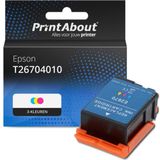 PrintAbout - Inktcartridge T26704010 - 3-Kleuren - Hoge Capaciteit - Geschikt voor Epson