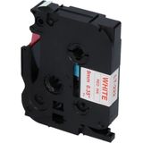 PrintAbout - Brother TZe-222 - Tape - Rood - Wit - 9 mm