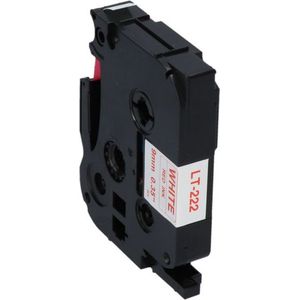 PrintAbout - Brother TZe-222 - Tape - Rood - Wit - 9 mm