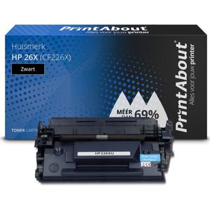 PrintAbout  Toner 26X (CF226X) Zwart Hoge capaciteit geschikt voor HP