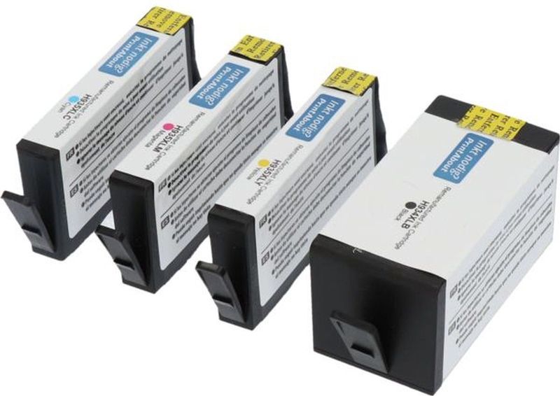 PrintAbout huismerk Inktcartridge 934XL (C2P23AE) 4-kleuren Multipack Hoge capaciteit Geschikt voor HP