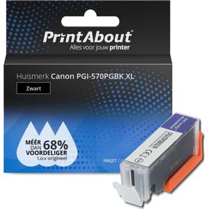 PrintAbout  Inktcartridge PGI-570PGBK XL Zwart Hoge capaciteit geschikt voor Canon