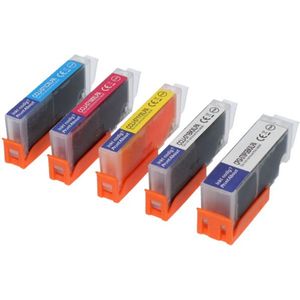 PrintAbout huismerk Inktcartridge PGI-570PGBK XL (CLI-571) 5-kleuren Multipack Hoge capaciteit geschikt voor Canon