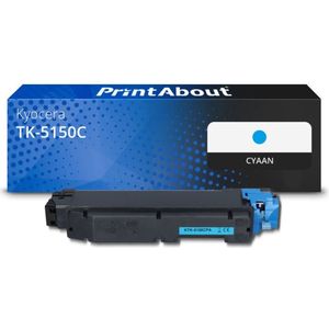 PrintAbout - Kyocera TK-5150C - Toner - Cyaan - Huismerk
