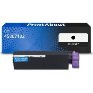 Toner kompatibel mit OKI 45807102 - Schwarz