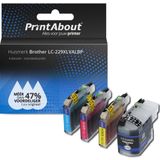 PrintAbout - Inktcartridge LC-229XLVALBP - 4-kleuren Multipack - Extra Hoge Capaciteit