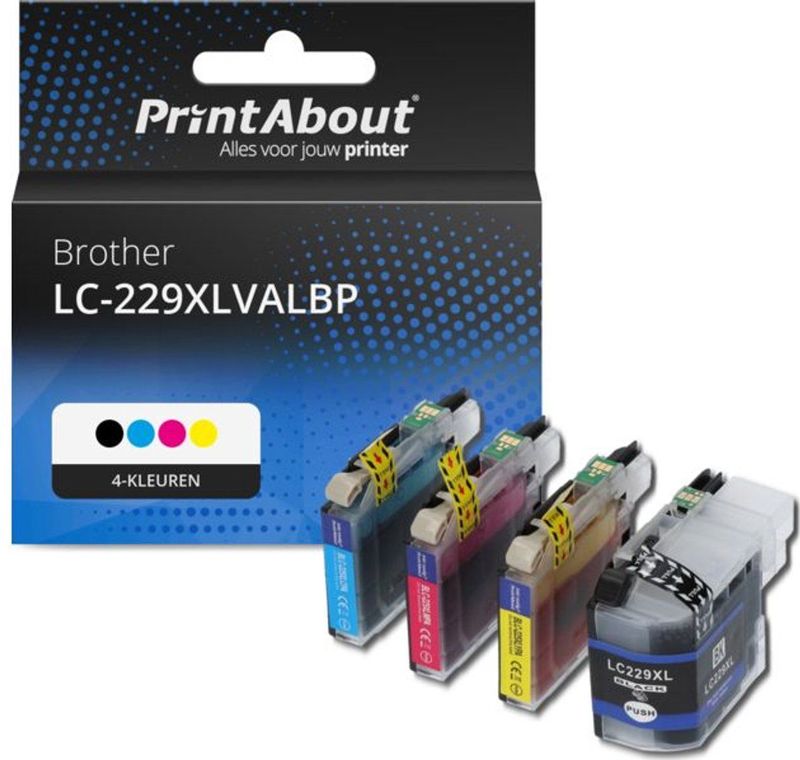 PrintAbout - Inktcartridge LC-229XLVALBP - 4-kleuren Multipack - Extra Hoge Capaciteit