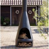 RedFire Openhaard Kingston 160x60 cm Staal Matzwart