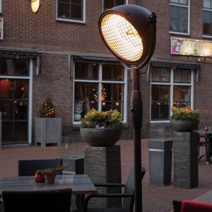 Sunred Terrasverwarmer Staand Indus 2100W - Halogeen - Zwart