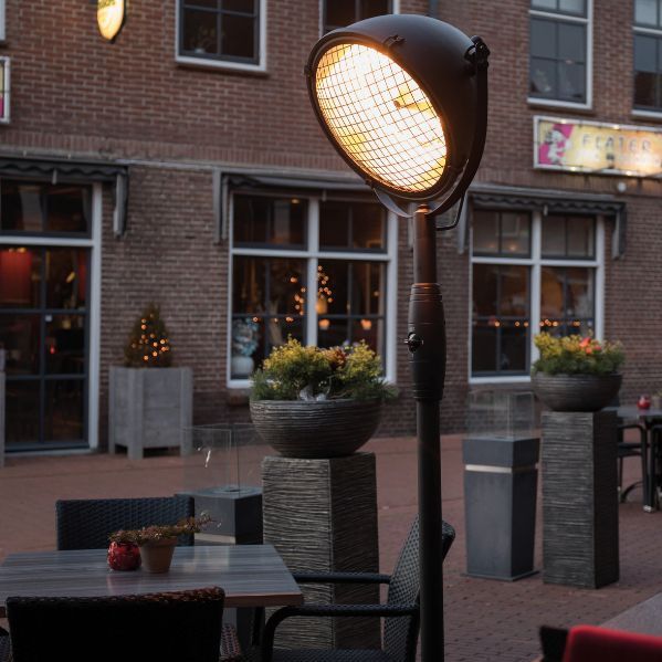 Sunred Terrasverwarmer Staand Indus 2100W - Halogeen - Zwart