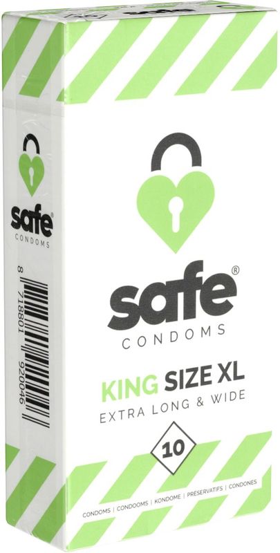 SAFE - Extra Lange En Brede Condooms - 10 Stuks - Hoogwaardig Latex