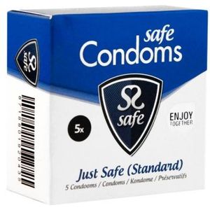 SAFE - Condooms Met Siliconen Glijmiddel - Standaard - 5 Stuks