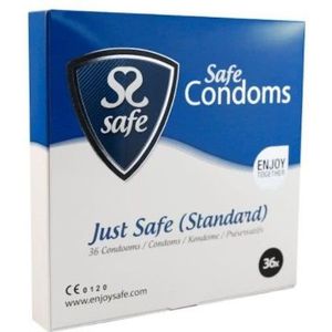 SAFE - Condooms Met Siliconen Glijmiddel - Standaard - 36 Stuks