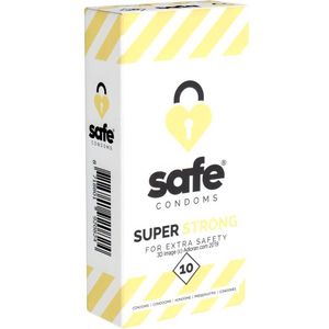 Safe Super Strong - Condooms - 10 Stuks - Extra Stevig - Comfortabele Pasvorm