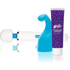 Europe Magic Wand Massager Genius Voordeelpakket 31 cm - Inclusief Genius Opzetstuk & Willie Glijmiddel