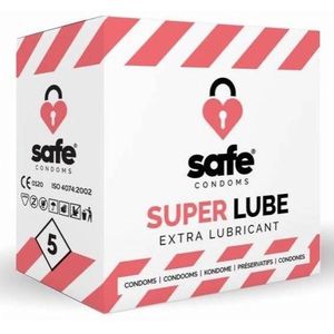 SAFE Super Lube - extra glijmiddel condooms (5 stuks)