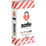 Safe - Super Lube - Condooms - 10 Stuks - Extra Glijmiddel
