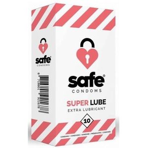 SAFE - Condooms Met Extra Glijmiddel - Superlube - 10 Stuks