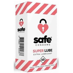 Safe Super Lube Condoms Extra Glijmiddel 10 stuks