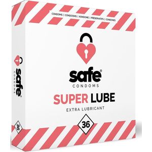 SAFE - Condooms Met Extra Glijmiddel - Superlube - 36 Stuks