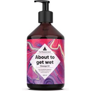 The Pleasure Label - About To Get Wet Massage Olie - 500ml
