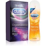 Durex Orgasm'Intense - 10 stuks + Durex Play Warming Pakket