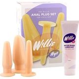 Willie Toys - Anaalplug Pakket - 3 verschillende Buttplugs - Inclusief Willie Toys Glijmiddel
