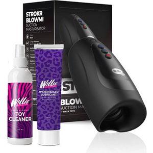 STROKR -Blowmi pakket - Verwarmde masturbator - zuigeffect- incl. glijmiddel en toycleaner