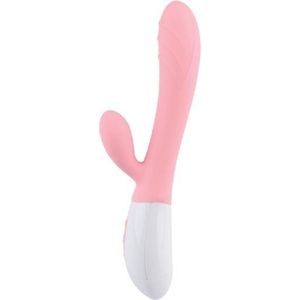 Willie Toys Duo Vibrator - 12 vibratiestanden - Kleur: Roze - Clitoris- & G-Spot Vibrator - Spatwaterdicht