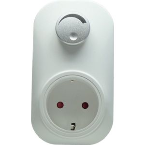 Tradim - 6601 LED Stekker Dimmer - Randaarde - Wit