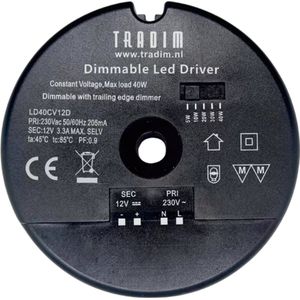 Led driver dimbaar | Max. 40W | 12V | Tradim