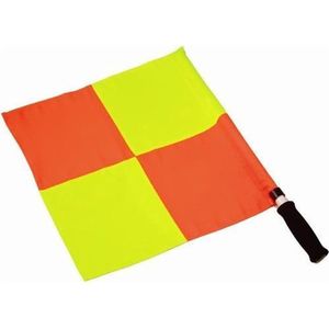 Uefa Grensrechtervlag Set Geel / Oranje Geblokt 2 Stuks
