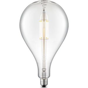 Home Sweet Home - Edison Vintage E27 LED filament lichtbron Carbon - Helder - 16/16/29cm - G160 Ovaal - Retro LED lamp - Dimbaar - 4W 440lm 3000K - warm wit licht - geschikt voor E27 fitting