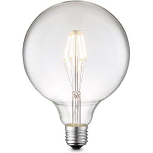 Home Sweet Home - Edison Vintage E27 LED filament lichtbron Carbon - Helder - 12.5/12.5/17cm - G125 Global - Retro LED lamp - Dimbaar - 4W 400lm 3000K - warm wit licht - geschikt voor E27 fitting