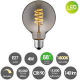 Home Sweet Home - Edison Vintage - Dimbare LED Filament Lichtbron - Rookkleur - 4W