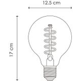 Home Sweet Home Ledfilamentlamp Spiral G125 Amber E27 4w
