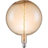 Home Sweet Home - Edison Vintage E27 LED filament lichtbron Globe - Amber - 26/26/33cm - G260 Spiraal - Retro LED lamp - Dimbaar - 4W 280lm 2700K - warm wit licht - geschikt voor E27 fitting