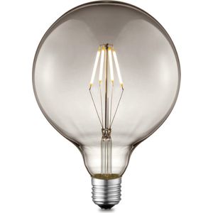 Home Sweet Home - Edison Vintage E27 LED filament lichtbron Carbon - Rook - 12.5/12.5/17cm - G125 Global - Retro LED lamp - Dimbaar - 4W 120lm 1800K - warm wit licht - geschikt voor E27 fitting