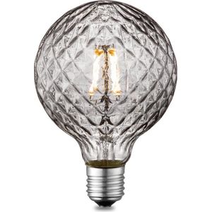 Home Sweet Home - Edison Vintage E27 LED filament lichtbron Globe - Rook - 9.5/9.5/13.5cm - G95 Deco - Retro LED lamp - Dimbaar - 4W 150lm 1800K - warm wit licht - geschikt voor E27 fitting