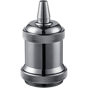 Home Sweet Home - E27 fItting - Zwart - 5/5/9cm - Rond - voor E27 lamphouder gemaakt van Aluminium - geschikt voor E27 lichtbron - geschikt voor standaard E27 lampenkap - ENEC gekeurd - maak je eigen unieke lamp!