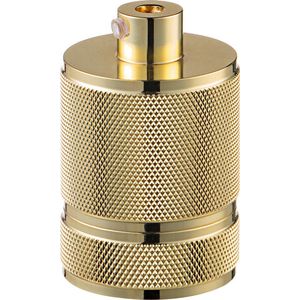 Home Sweet Home - E27 fItting - Goud - 4.6/4.6/7cm - Cilinder - voor E27 lamphouder gemaakt van Aluminium - geschikt voor E27 lichtbron - ENEC gekeurd - maak je eigen unieke lamp!