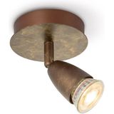 Home Sweet Home - Klassieke LED Wandspot Curl - Brons - Dimbaar - Inclusief LED Lichtbron - GU10 Fitting - 5W 390lm 3000K