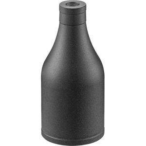 Home Sweet Home - E27 fItting decoratie huls - Zwart - 4.5/4.5/9cm - Rond - decoratie voor E27 lamphouder gemaakt van Aluminium - geschikt voor E27 lichtbron - ENEC gekeurd - maak je eigen unieke lamp!