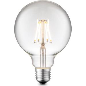 Home Sweet Home - Edison Vintage E27 LED filament lichtbron Globe - Helder - 9.5/9.5/13.5cm - G95 Deco - Retro LED lamp - Dimbaar - 6W 700lm 3000K - warm wit licht - geschikt voor E27 fitting