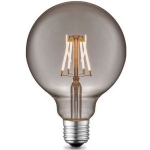 Home Sweet Home Edison Vintage E27 | LED filament lichtbron Globe | G95 Deco LED lamp | Rook | Dimbaar | 6W 160lm 1800K | warm wit licht | voor E27 fitting