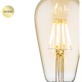 Edison - Vintage E27 LED Filament Lichtbron - Amberglas - 6W - 660Lm